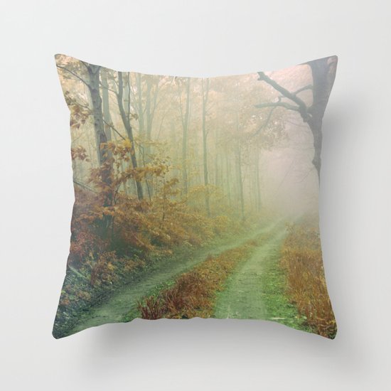 Autumn Road Throw Pillow