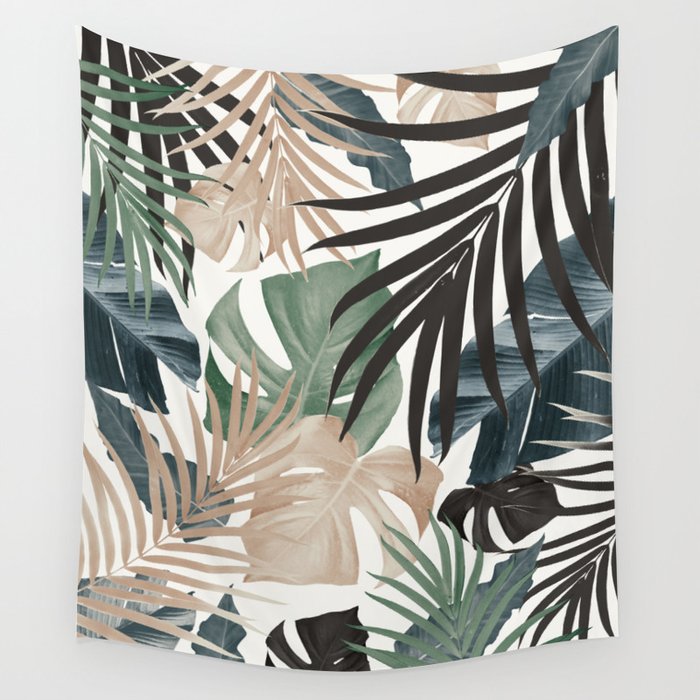 Tropical Jungle Leaves Pattern 13 Fall Colors tropical decor