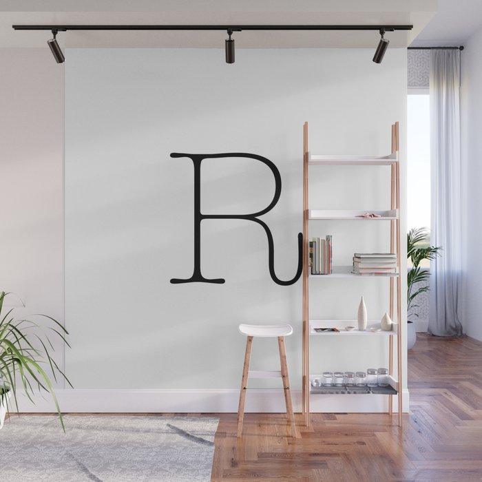 Letter R Typewriting Wall Mural