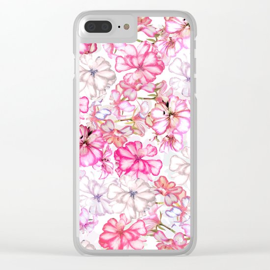 Gerani variegati fantasy Clear iPhone Case