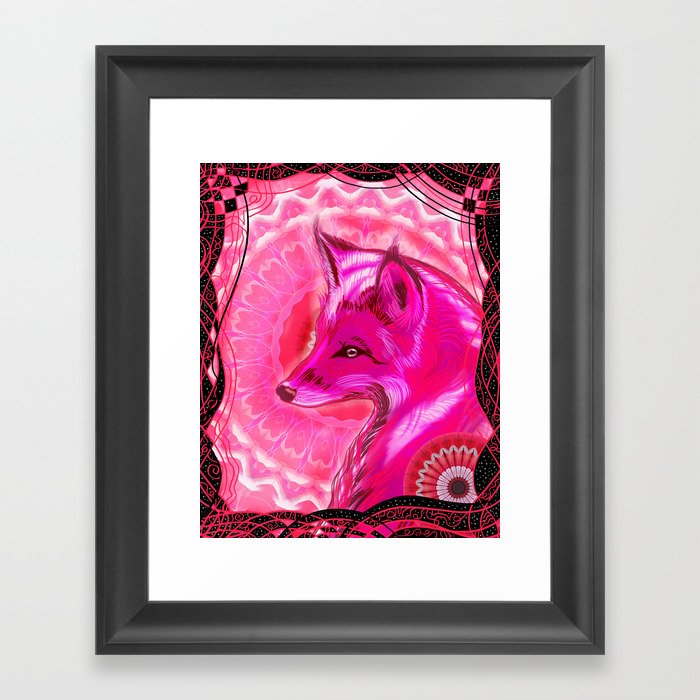 The Pink Fox Framed Art Print