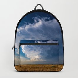 Updraft - Supercell Thunderstorm Mesocyclone Over Plains on Stormy Day in Texas Backpack | Thunderstorm, Print, Nature, Plains, Clouds, Supercell, Digital, Color, Photo, Storm 
