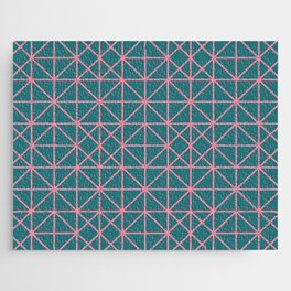 Collard No1, Abstract Pink Pattern Jigsaw Puzzle