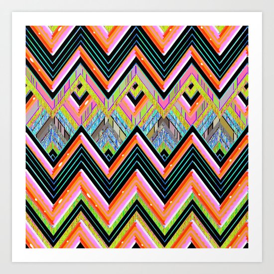 Infatuation Chevron Art Print
