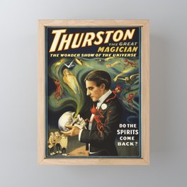 Vintage Thurston Magic poster Framed Mini Art Print