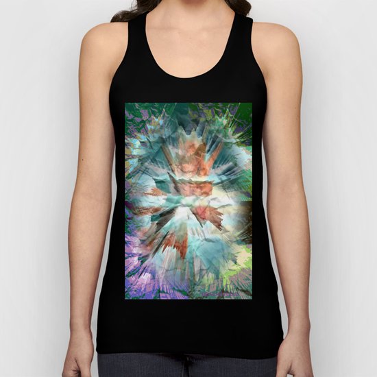 Paper Teal Splash Unisex Tank Top