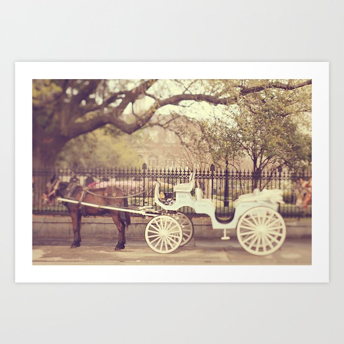 New Orleans Carriage Ride Art Print