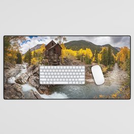 Colorado Crystal Mill Autumn Rocky Mountains Fall Landscape Desk Mat