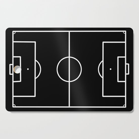 Soccer Field Football Field In Black And White Cutting Board By