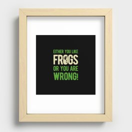 Funny Frogs Quote Recessed Framed Print
