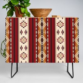 Amber Fire Native American Tribal Pattern Credenza