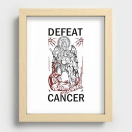 Defeat Cancer (Michael and the Dragon) Recessed Framed Print