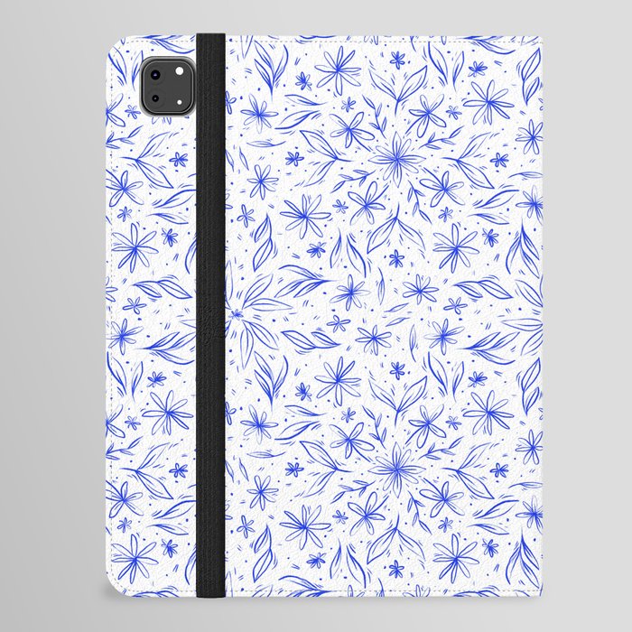 Blue Flower Garden  iPad Folio Case