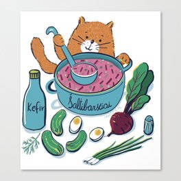 Cat and Saltibarsciai Canvas Print