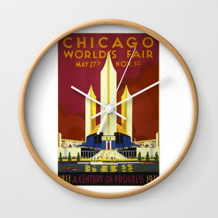 Chicago World's Fair Illustration Wall Clock