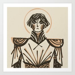 Joan of Arc Illustration | Alex Gold Studios Art Print