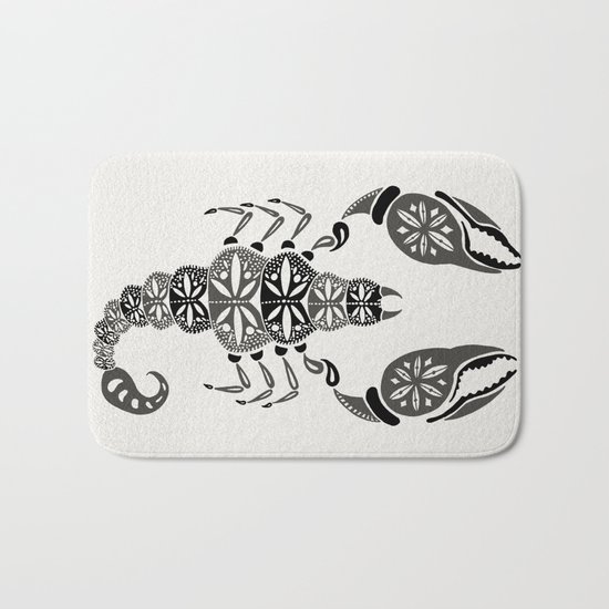 Black Scorpion Bath Mat