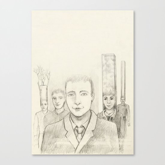 Cubic heads Canvas Print