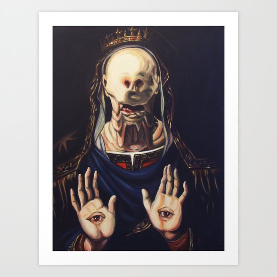 Pale Man With Crown Art Print