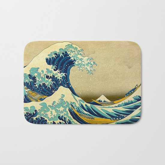 The Great Wave Bath Mat