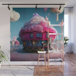 Cotton Candy House Wall Mural