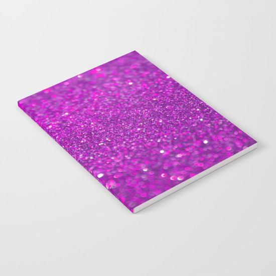 Bright Fuchsia Glitter Notebook