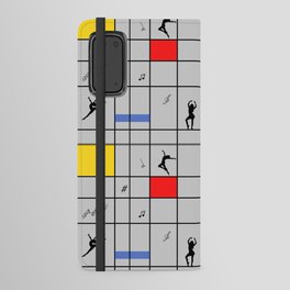 Dancing like Piet Mondrian - Composition with Red, Yellow, and Blue on the light grey background Android Wallet Case