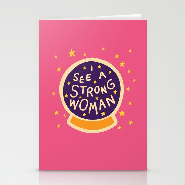 I see a strong woman Stationery Cards