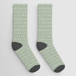 ABC in Mint Gray Socks