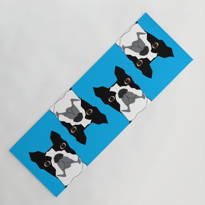 Boston Terrier Ike Yoga Mat by BrazaoART Society6