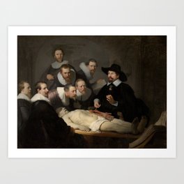 Rembrandt van Rijn's The Anatomy Lesson of Dr. Nicolaes Tulp Art Print