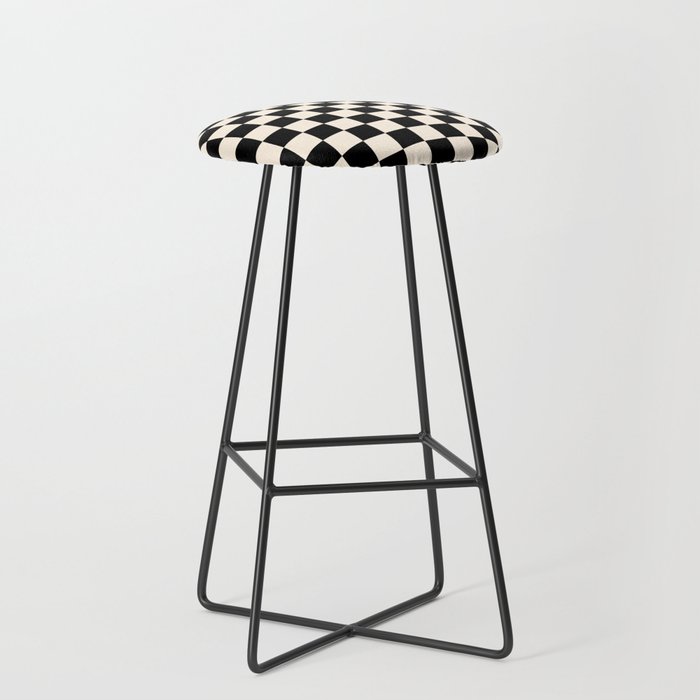 Checkered top bar stools
