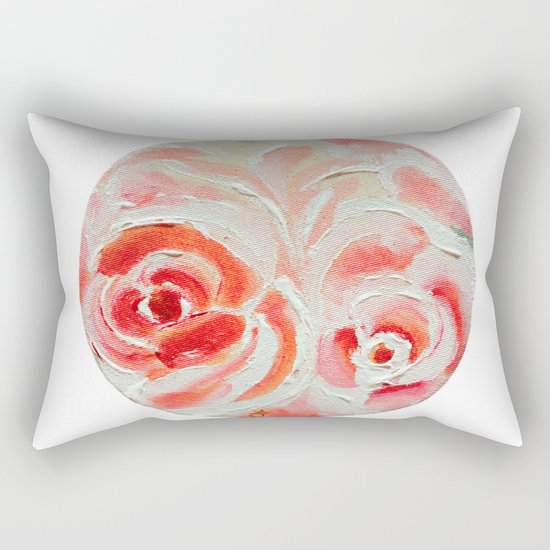 Peach Plums Rectangular Pillow