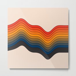 Highs and Lows Metal Print | Vintagerainbow, Rainbowstripes, Graphicdesign, Stripes, 70Sposter, Curated, 70Srainbow, Digital, Retrorainbow, Retroposter 