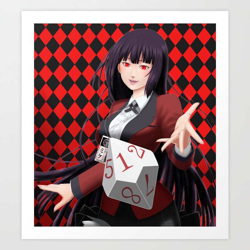 Kakegurui Anime Fanart Jabami Yumeko Art Print By Jadelim Society6 Professionally printed on watercolor textured boards. kakegurui anime fanart jabami yumeko art print by jadelim