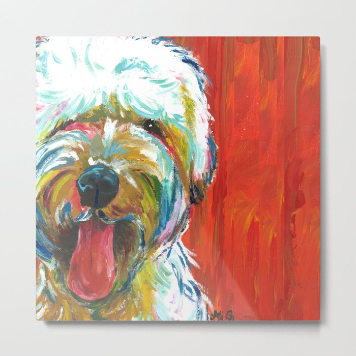 Soft-Coated Wheaten Terrier // Colorful  Metal Print