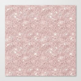 Blush Pink Diamond Studded Glam Pattern Canvas Print