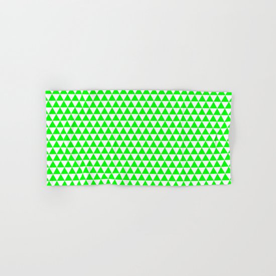 Triangles (Green/White) Hand & Bath Towel