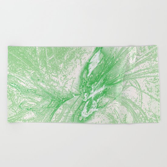 Splatter in Limeade Beach Towel