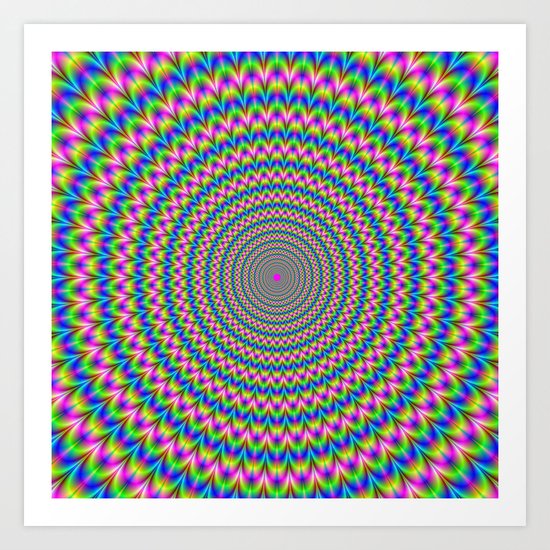 Psychedelic Rings Art Print