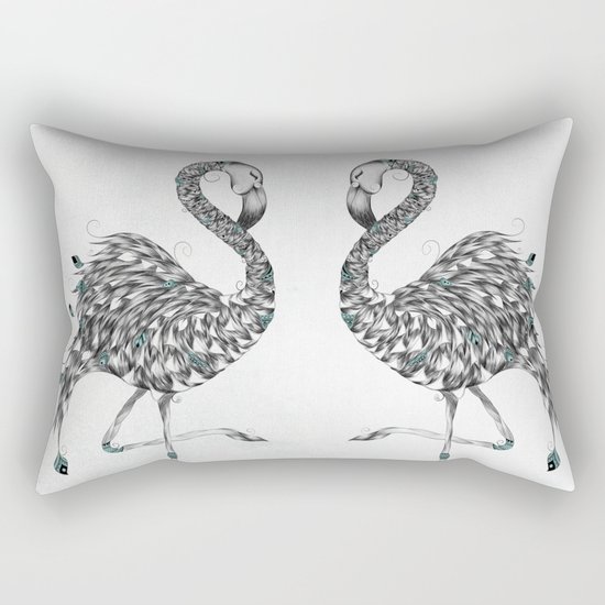 Poetic Flamingo Rectangular Pillow