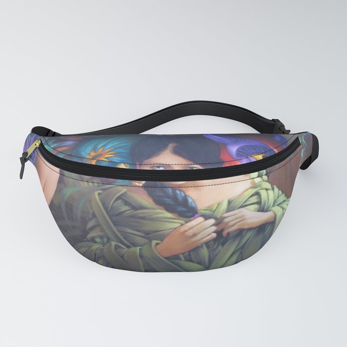 Carnival  Belo Horizonte Female portrait painting with Plague Doctor masks Fanny Pack