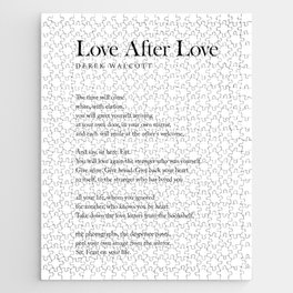 Love After Love - Derek Walcott Poem - Literature - Typography Print 1 Jigsaw Puzzle