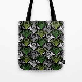 Art Deco Fans Green Tote Bag