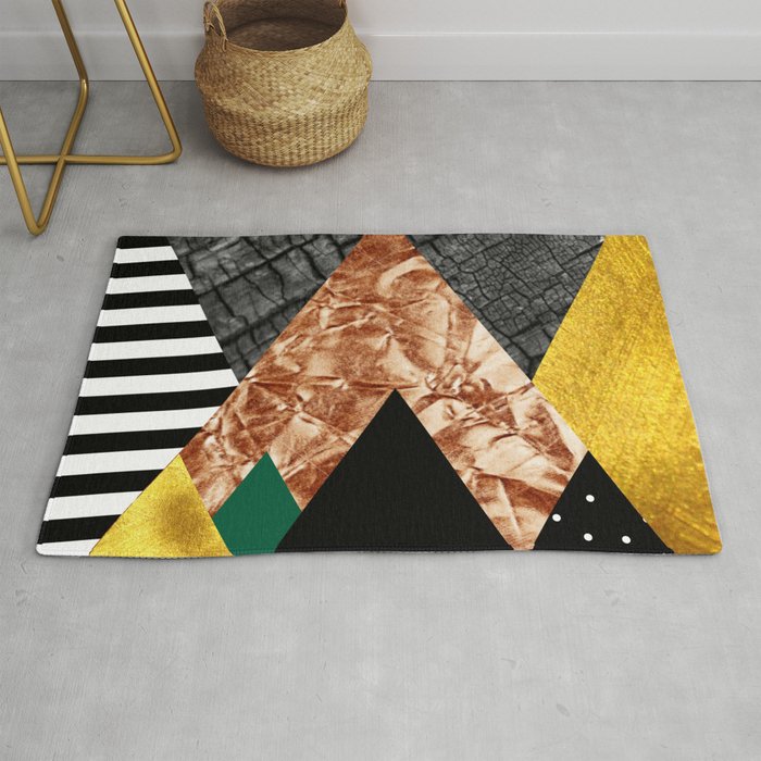 fall abstract triangle Rug