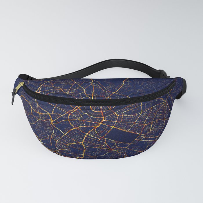 Dresden, Germany Map  - City At Night Fanny Pack