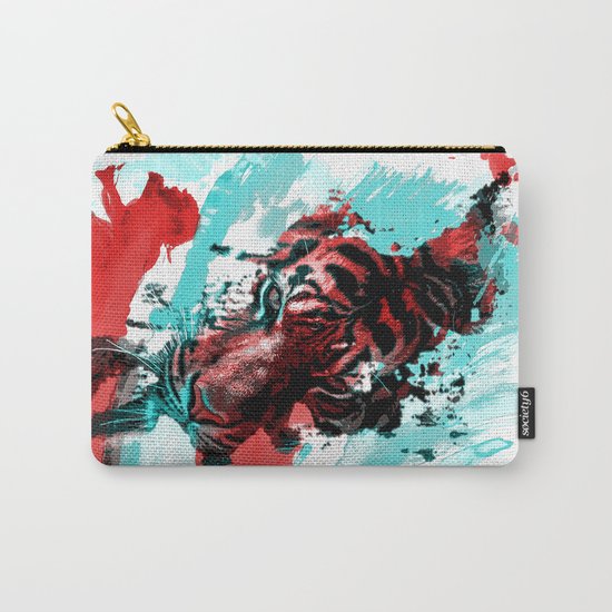 Tiger blue red 4 Carry-All Pouch