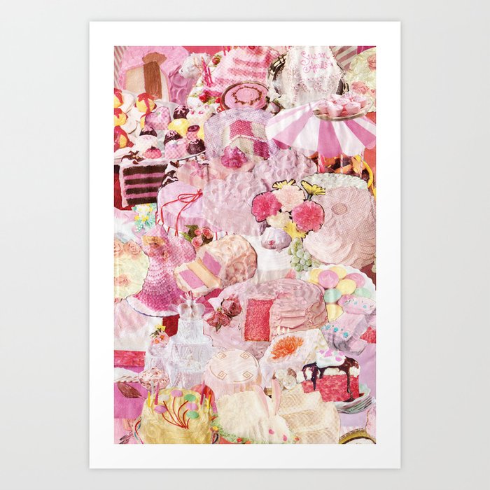 pink cakes  Art Print