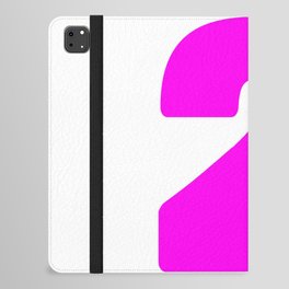2 (Magenta & White Number) iPad Folio Case