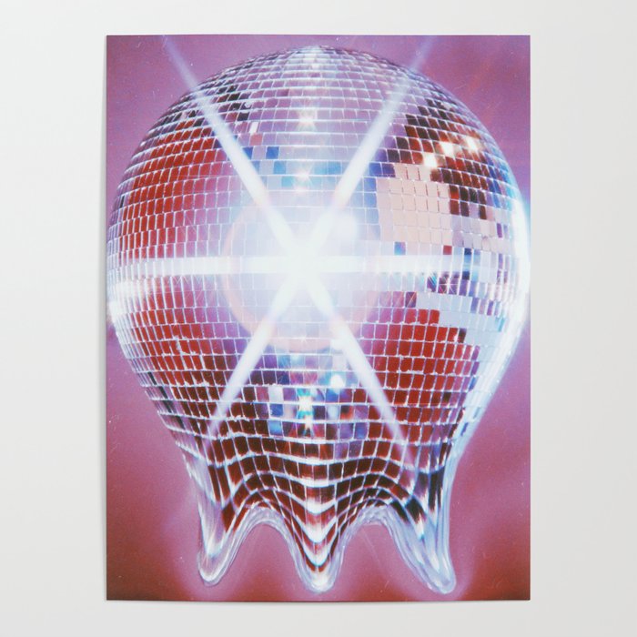 Melting Disco Ball Poster